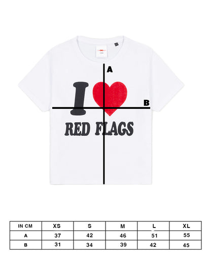 I LOVE RED FLAGS BABY TEE